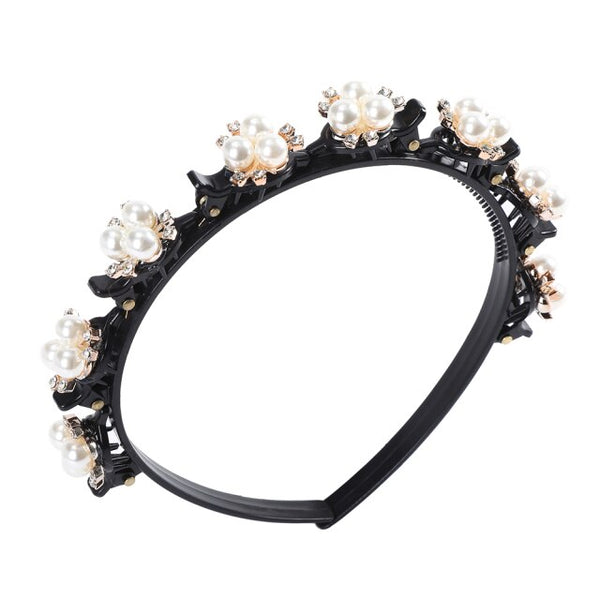 Adjustable headband made of precious stones