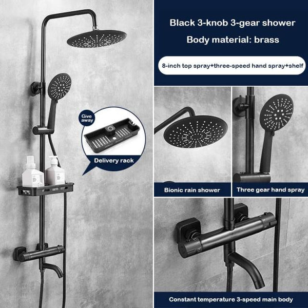 SAWQ Bathroom Shower Modern Black